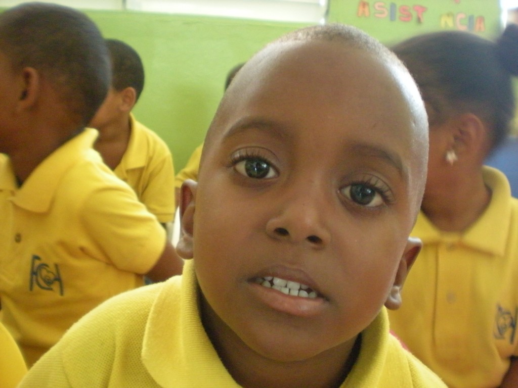 Joel in his classroom
